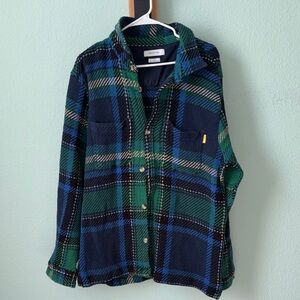 Courdoroy Flannel Shirt in Blue and Green